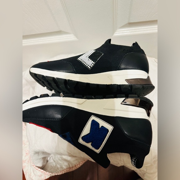 Karl Lagerfeld Black Sneakers with Blue and Red Accents - Picture 8 of 14